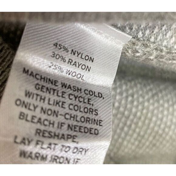 New Nordstrom Sz XXL Sweater Wool Blend Nylon Rayon Crewneck 2XL Gray Mens - Picture 7 of 8